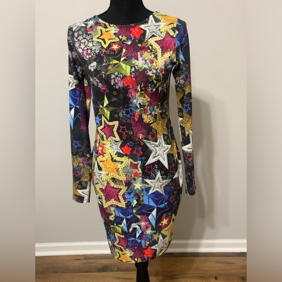 ASOS Starry Night Open Back Dress. Size 10 Med - Picture 2 of 3